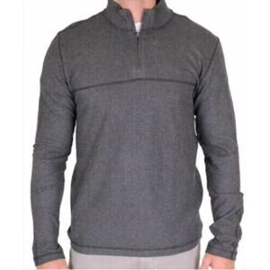 Vintage 1946 Men's Heathered Rib Quarter Zip Thermal in Grey Small MSRP $59.50